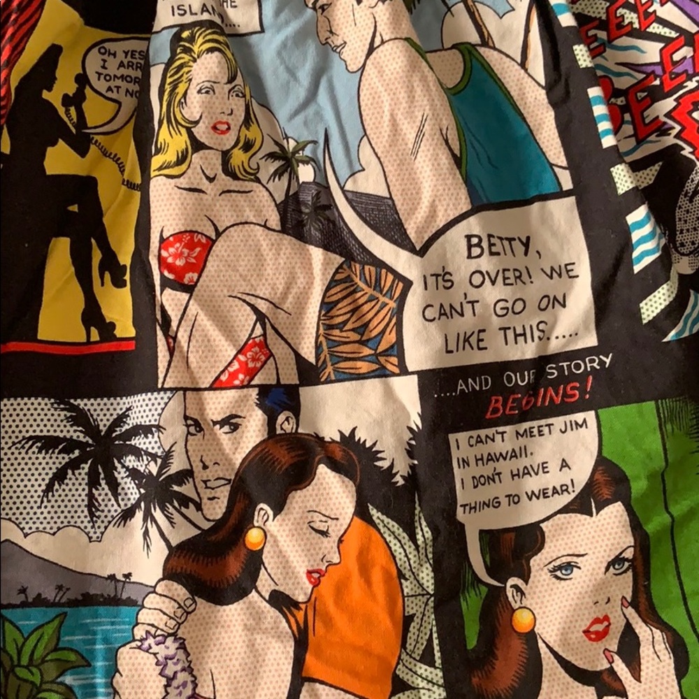 Inked shop HEMET comic pleated skirt